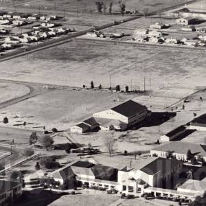 Aerial photograph of Phoenix College, 1950 (among the many photographs in the Arizona Memory Project collection).